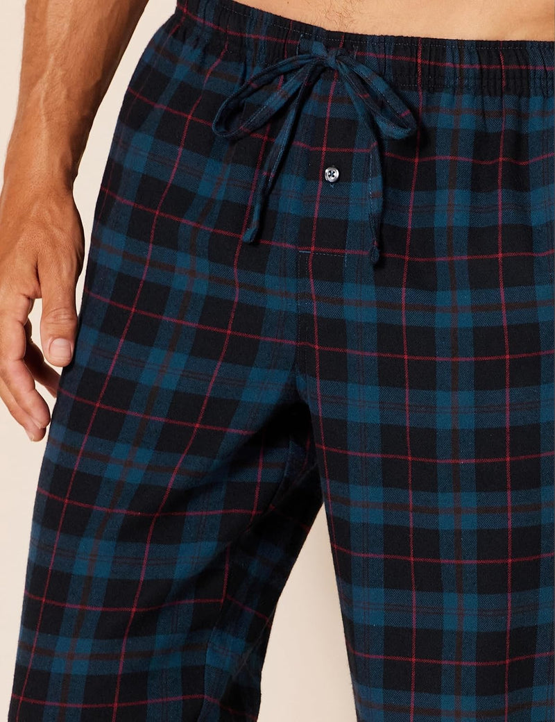Comfortable Flannel Men's Pyjama Pants - Kyran-Grey White-S-State of Style