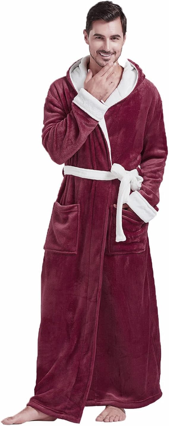 Comfortable Flannel Men's Robe - James-Black-S/M-State of Style