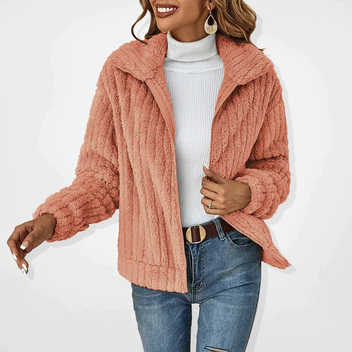Comfortable Fleece Ladies' Jacket - Charlotte-Pink-S-State of Style