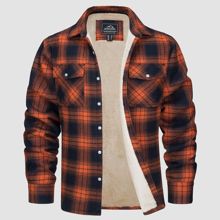 Comfortable Fleece Shirt - Ruben-Orange-S-State of Style