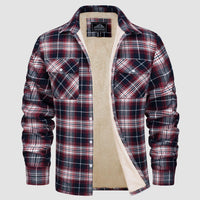 Comfortable Fleece Shirt - Ruben-White Red-S-State of Style