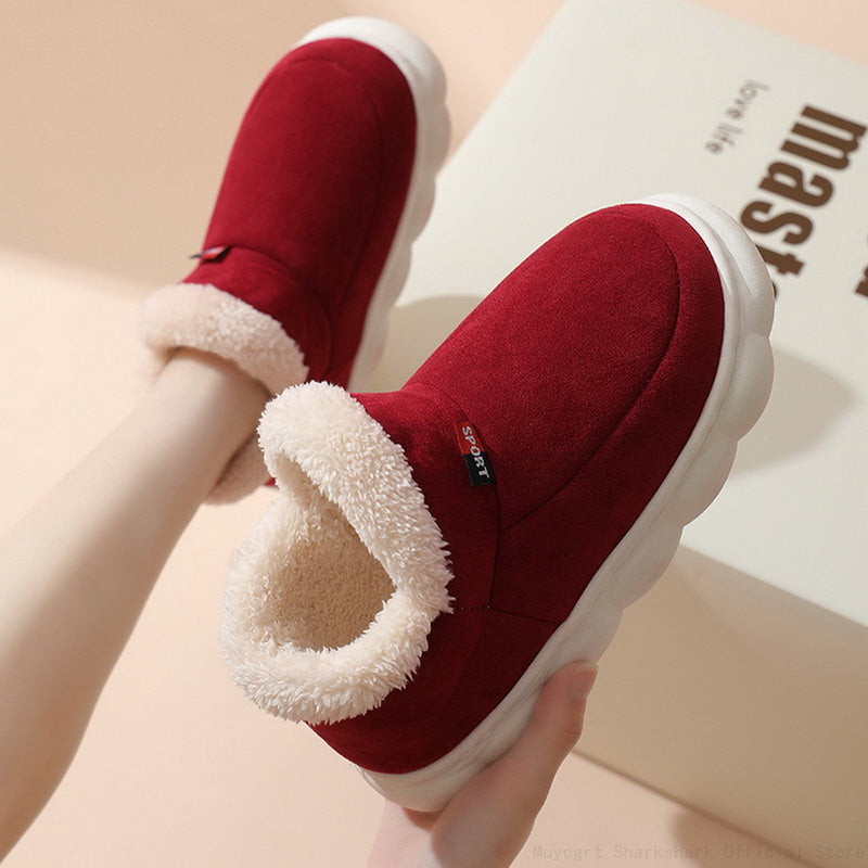 Comfortable Fur Slippers - Sofie-Bordeaux Red-3.5-State of Style