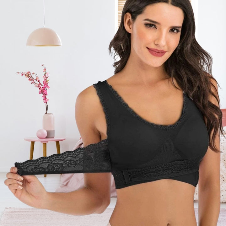 Comfortable Good Supporting Bra - Grace-Black-S-State of Style