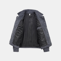 Comfortable Grey Corduroy Jacket - Rover-M-State of Style
