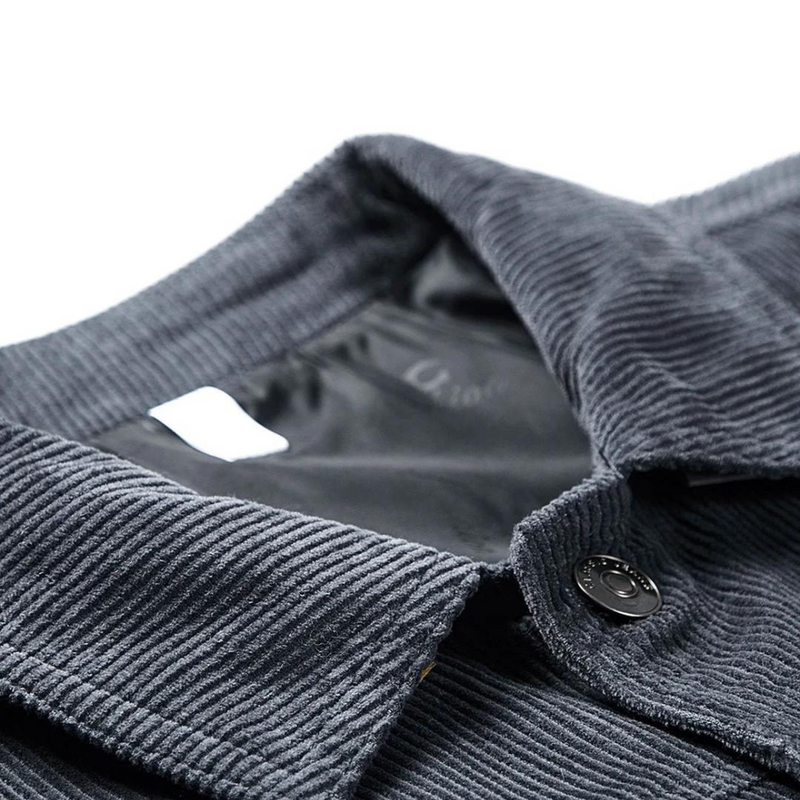 Comfortable Grey Corduroy Jacket - Rover-M-State of Style