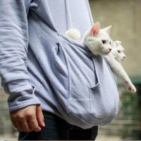 Comfortable Hoodie with Cat Pocket - CozyPurr-Black-S-State of Style