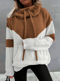 Comfortable Hoodie with Drawstring – Maya-Brown-S-State of Style