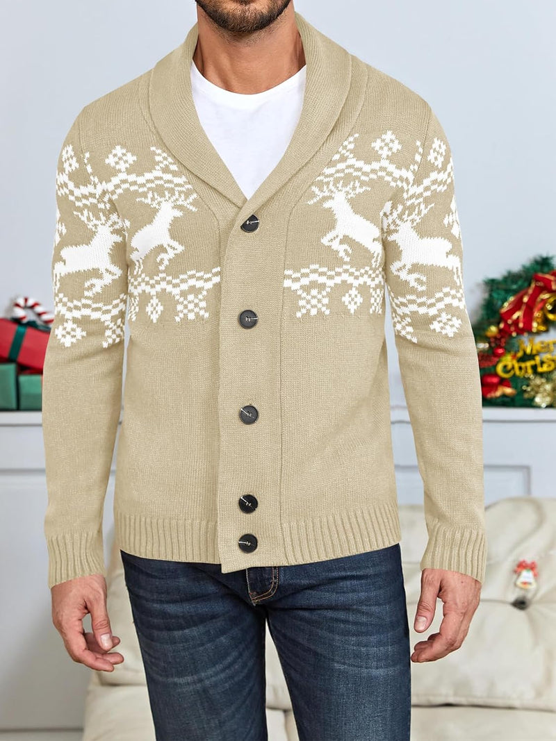 Comfortable Knitted Men's Cardigan - Lucas-Green-M-State of Style