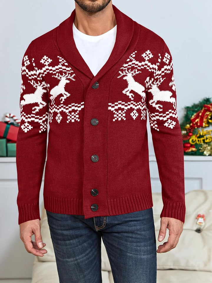 Comfortable Knitted Men's Cardigan - Lucas-Green-M-State of Style