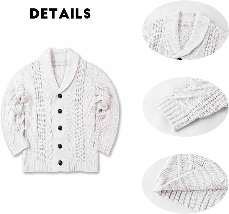 Comfortable Knitted Men's Cardigan - Lucas-Green-M-State of Style