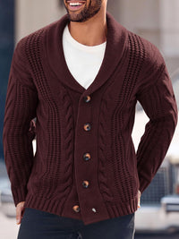 Comfortable Knitted Men's Cardigan - Lucas-Green-M-State of Style