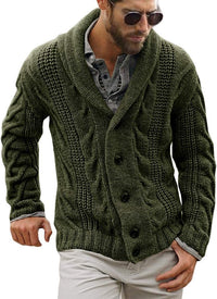 Comfortable Knitted Men's Cardigan - Lucas-Green-M-State of Style