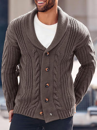 Comfortable Knitted Men's Cardigan - Lucas-Green-M-State of Style