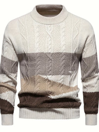 Comfortable Knitted Men's Sweater - Felix-Khaki-XS-State of Style