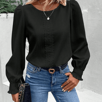 Comfortable Ladies Blouse - Lana-Black-XS-State of Style