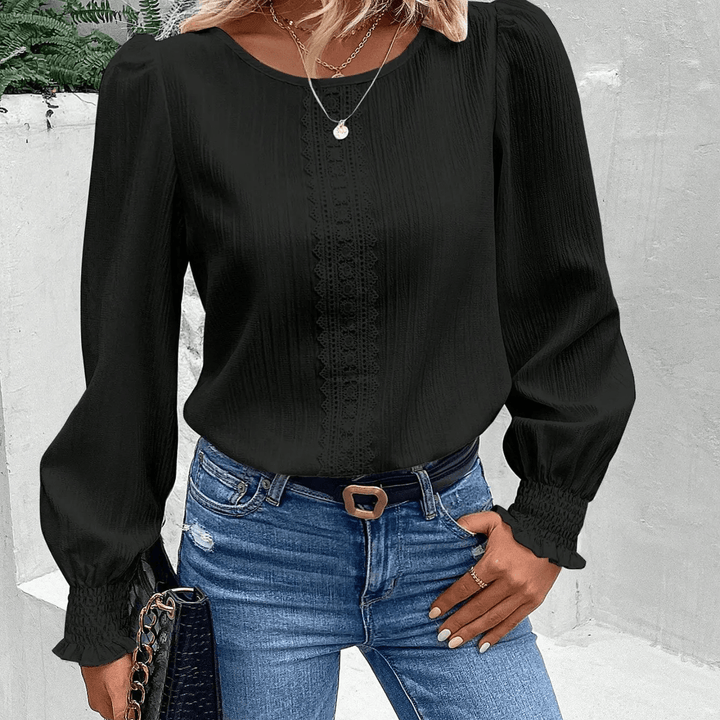Comfortable Ladies Blouse - Lana-Black-XS-State of Style