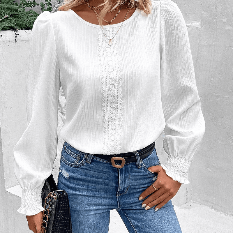 Comfortable Ladies Blouse - Lana-White-XS-State of Style