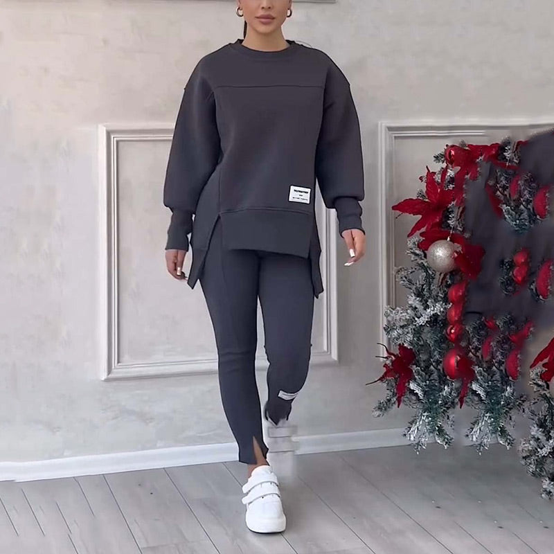 Comfortable Ladies Clothing Set - Elin-Black-S-State of Style
