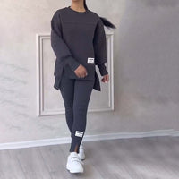 Comfortable Ladies Clothing Set - Elin-Dark Grey-S-State of Style