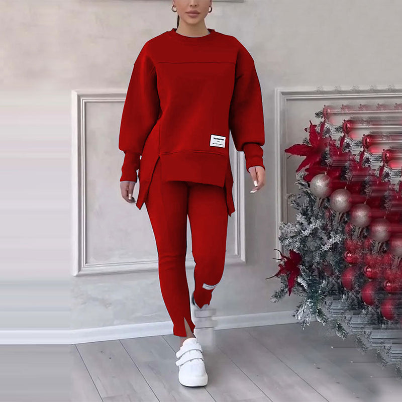 Comfortable Ladies Clothing Set - Elin-Red-S-State of Style