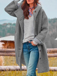 Comfortable ladies' coat – Anouk-Gray-S-State of Style