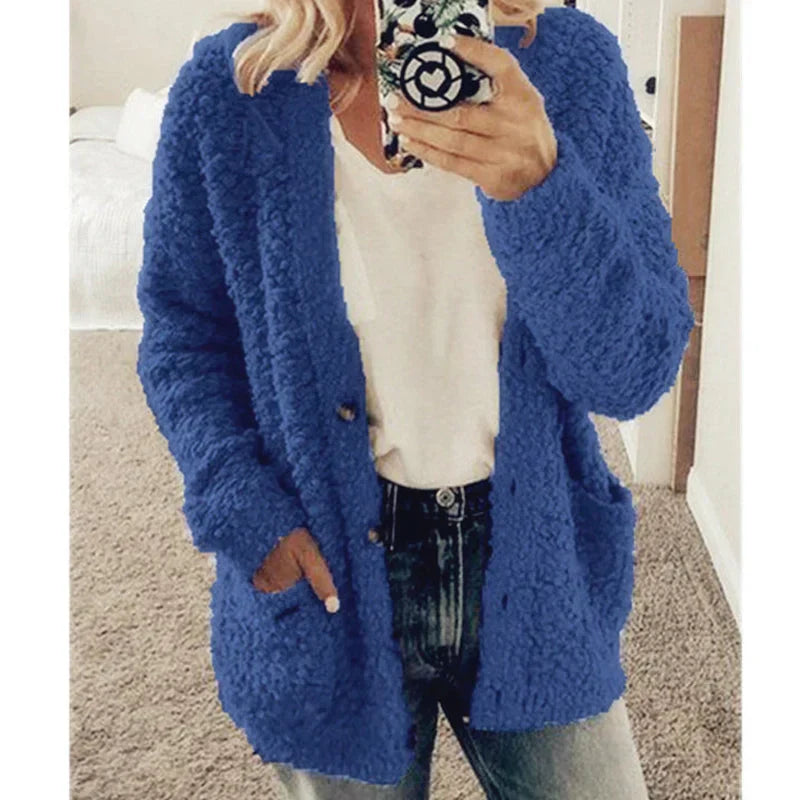 Comfortable Ladies Jacket - Lisa-Blue-S-State of Style