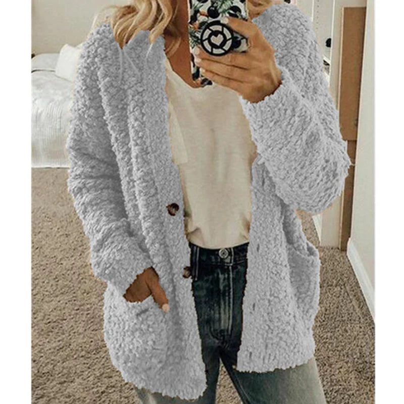Comfortable Ladies Jacket - Lisa-Light Grey-S-State of Style