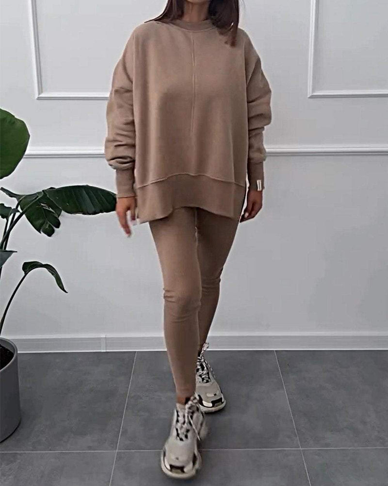 Comfortable Ladies Loungewear Set - Mila-Pink-S-State of Style