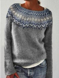 Comfortable Ladies Pullover - Lena-Grey-S-State of Style