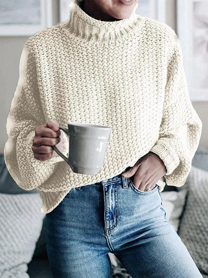 Comfortable Ladies' Sweater - Mia-Beige-S-State of Style