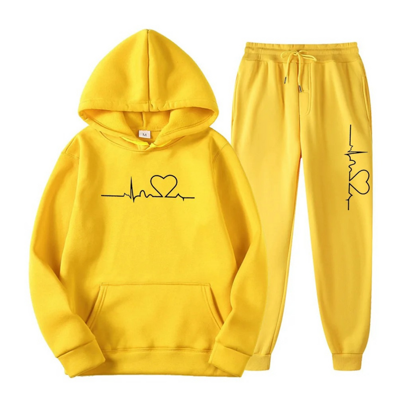 Comfortable Ladies Training Suit - Lyra-Yellow-S-State of Style