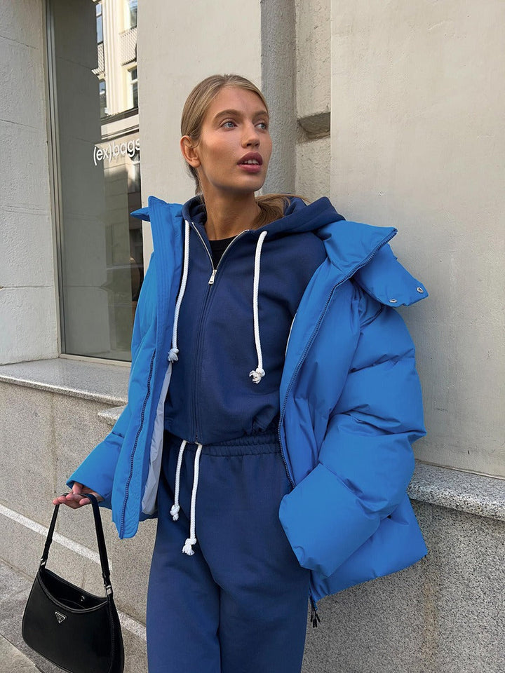 Comfortable Ladies Winter Coat - Aurora Luxe-Blue-S-State of Style