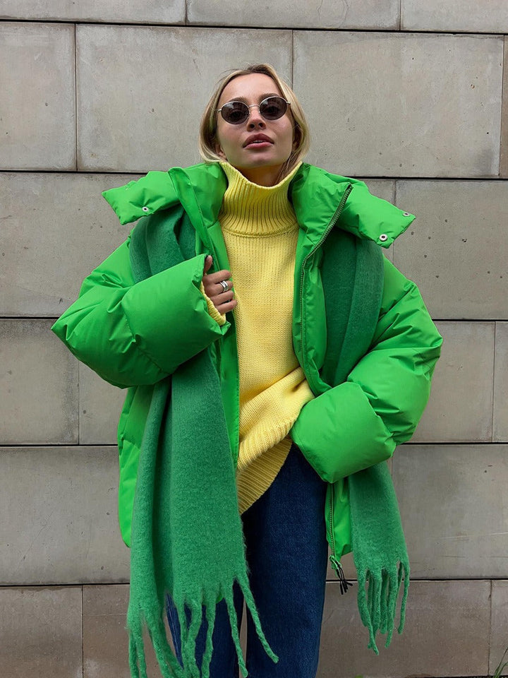 Comfortable Ladies Winter Coat - Aurora Luxe-Green-S-State of Style