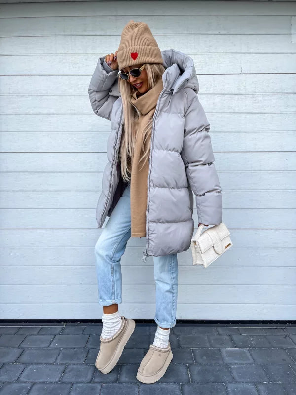 Comfortable Ladies Winter Coat - Aurora Luxe-Grey-S-State of Style