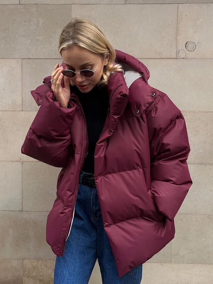 Comfortable Ladies Winter Coat - Aurora Luxe-Red-S-State of Style