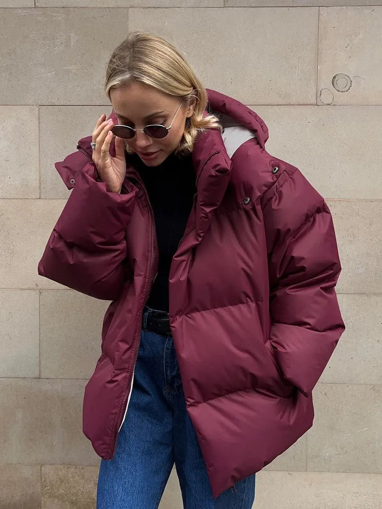 Comfortable Ladies Winter Coat - Aurora Luxe-Red-S-State of Style