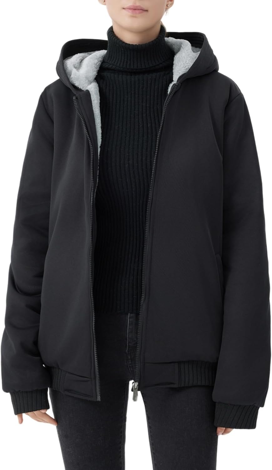 Comfortable Ladies Winter Fleece Vest - Gemma-Black-S-State of Style