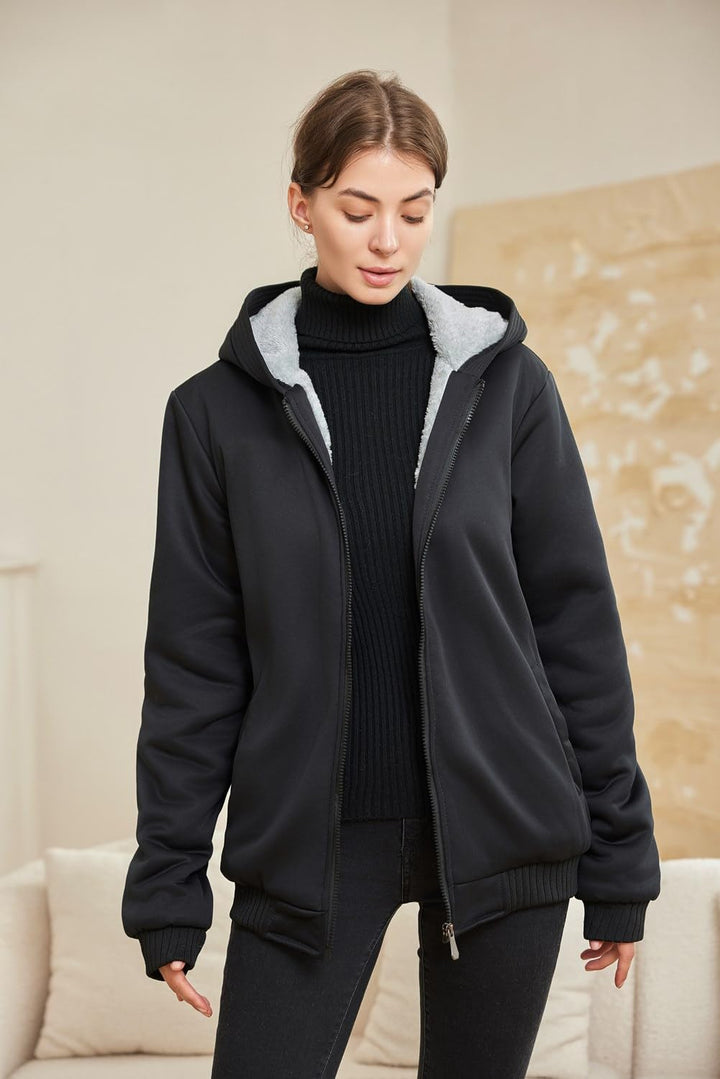 Comfortable Ladies Winter Fleece Vest - Gemma-Black-S-State of Style