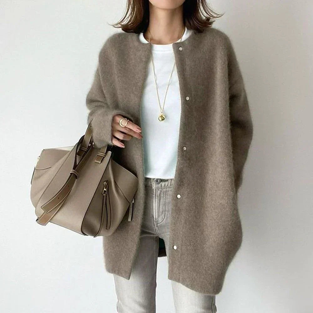 Comfortable Ladies Wool Vest - Fiona-Brown-S-State of Style