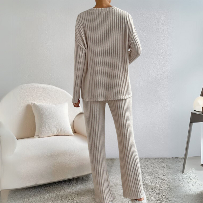 Comfortable Lounge Set for Women - Maren-Khaki-XS-State of Style