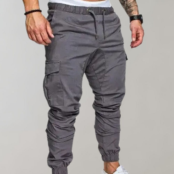 Comfortable Men's Cargo Pants - Elias-Light Grey-M-State of Style