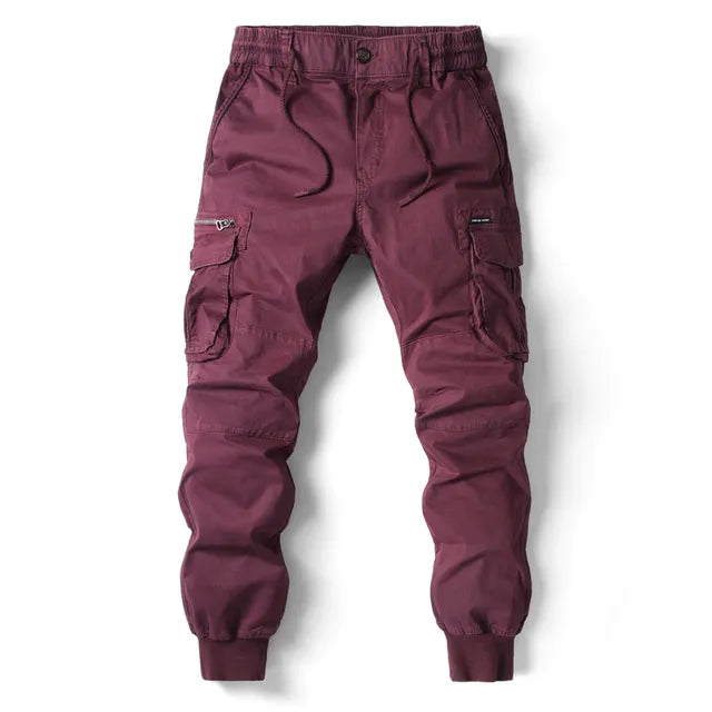 Comfortable Men’s Cargo Pants - Noah-Burgundy-29-State of Style