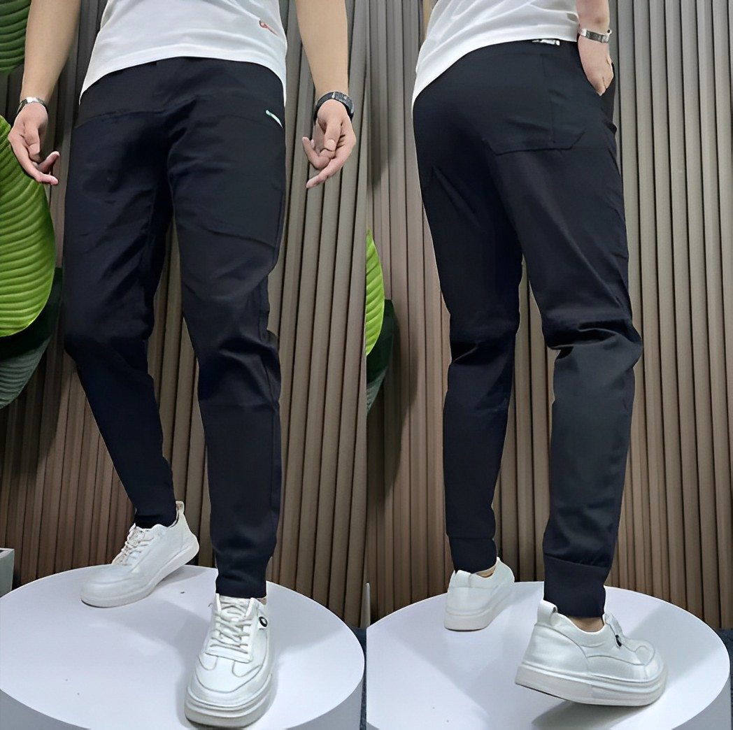 Comfortable Men's Cargo Trousers - ActiveFlex-Black-29-State of Style