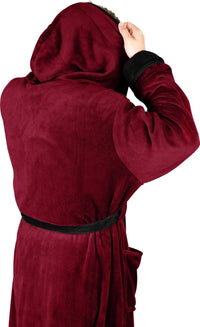Comfortable Men's Fleece Bathrobe - Harry-Black-S/M-State of Style