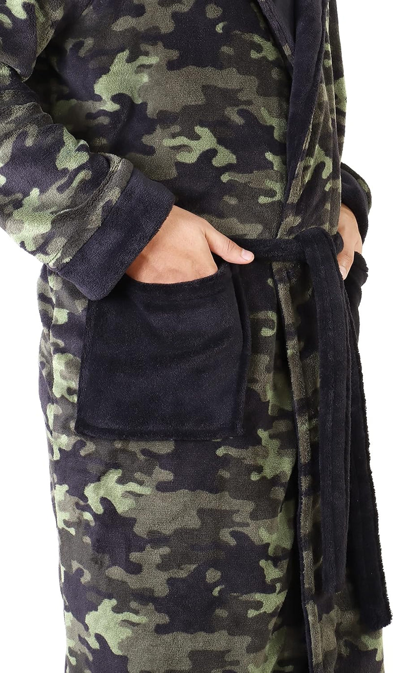Comfortable Men's Fleece Bathrobe - Harry-Black-S/M-State of Style