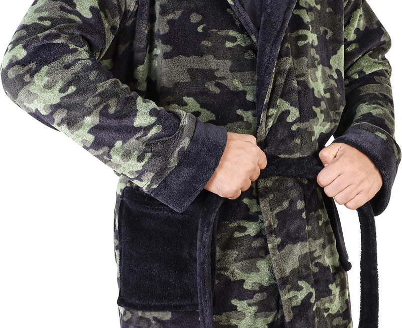 Comfortable Men's Fleece Bathrobe - Harry-Black-S/M-State of Style