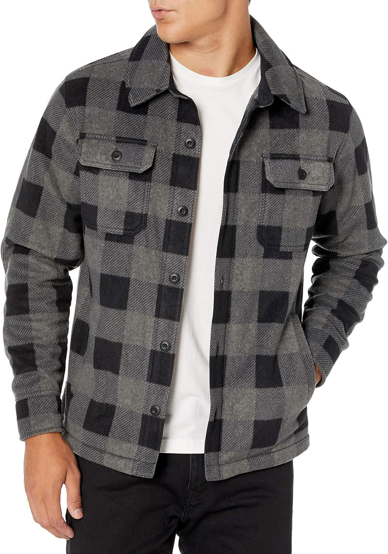 Comfortable Men's Fleece Shirt - Max-Black Grey-S-State of Style