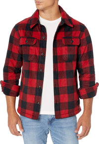 Comfortable Men's Fleece Shirt - Max-Black Red-S-State of Style