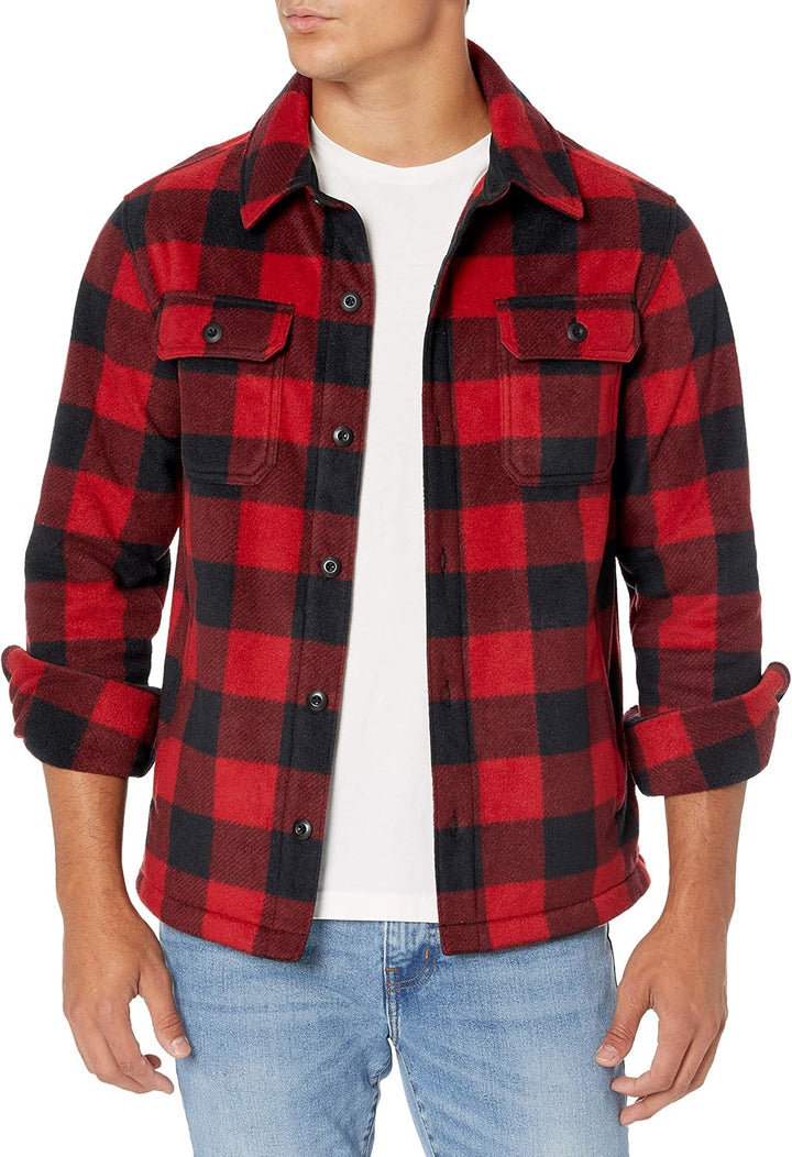 Comfortable Men's Fleece Shirt - Max-Black Red-S-State of Style
