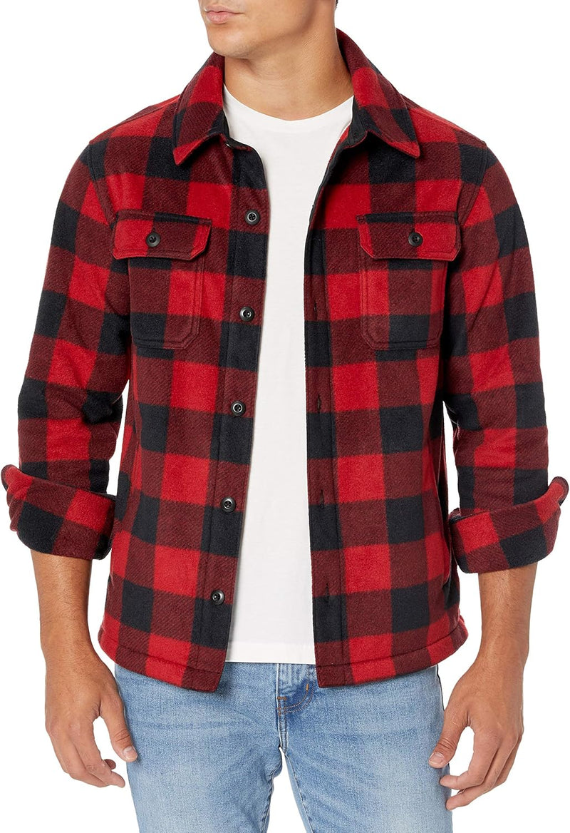 Comfortable Men's Fleece Shirt - Max-Black Red-S-State of Style